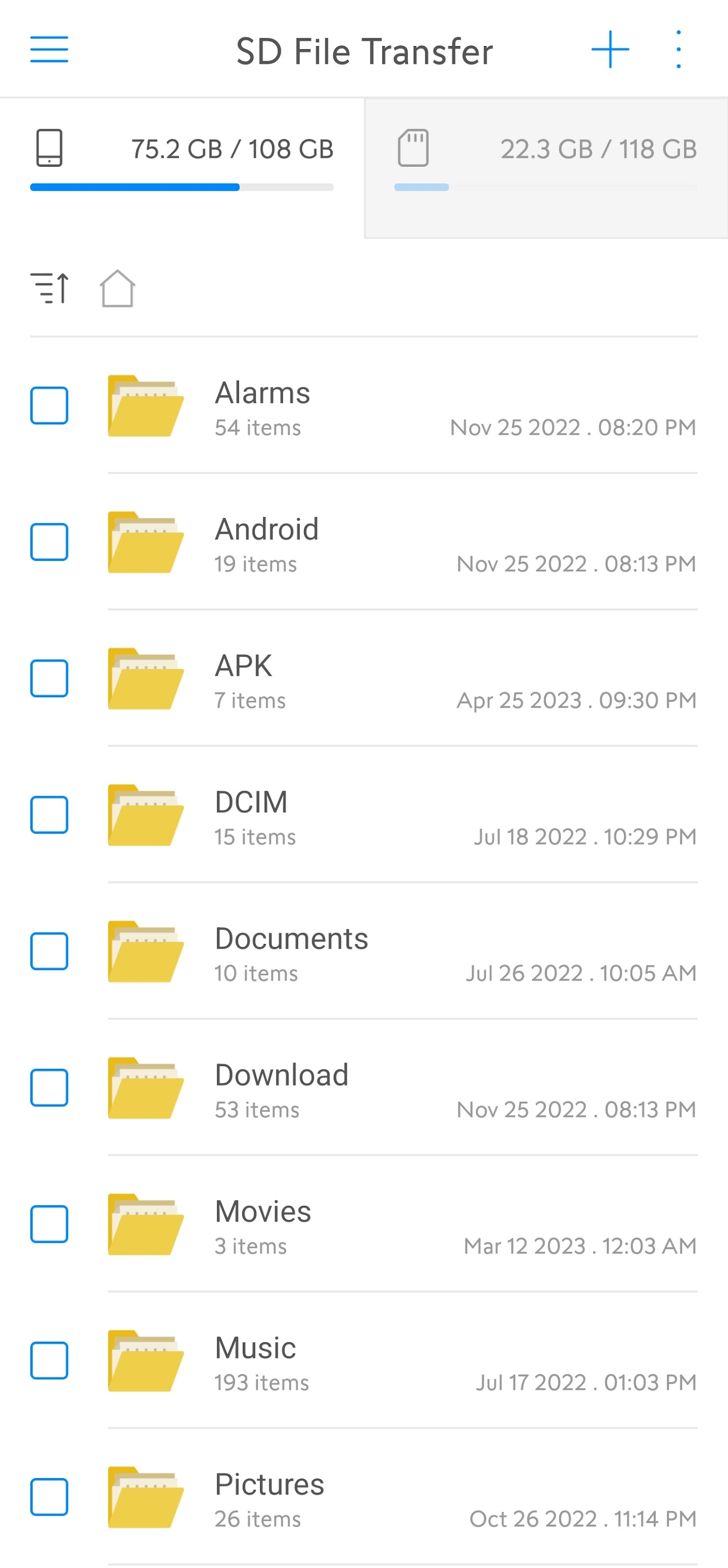 اسکرین شات 1 برنامه Move Files To SD Card