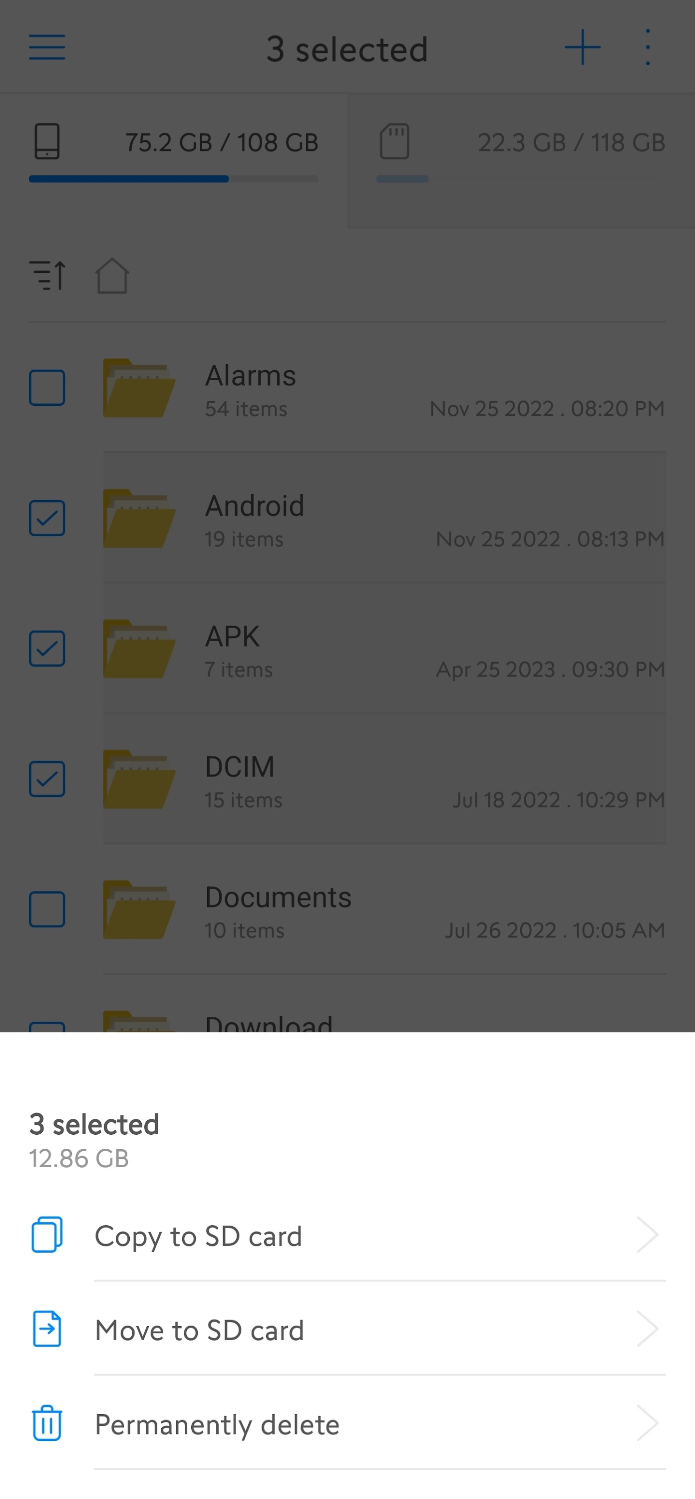 اسکرین شات 2 برنامه Move Files To SD Card