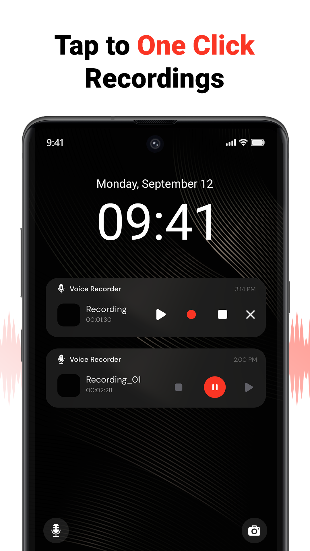 اسکرین شات 3 برنامه Voice Recorder