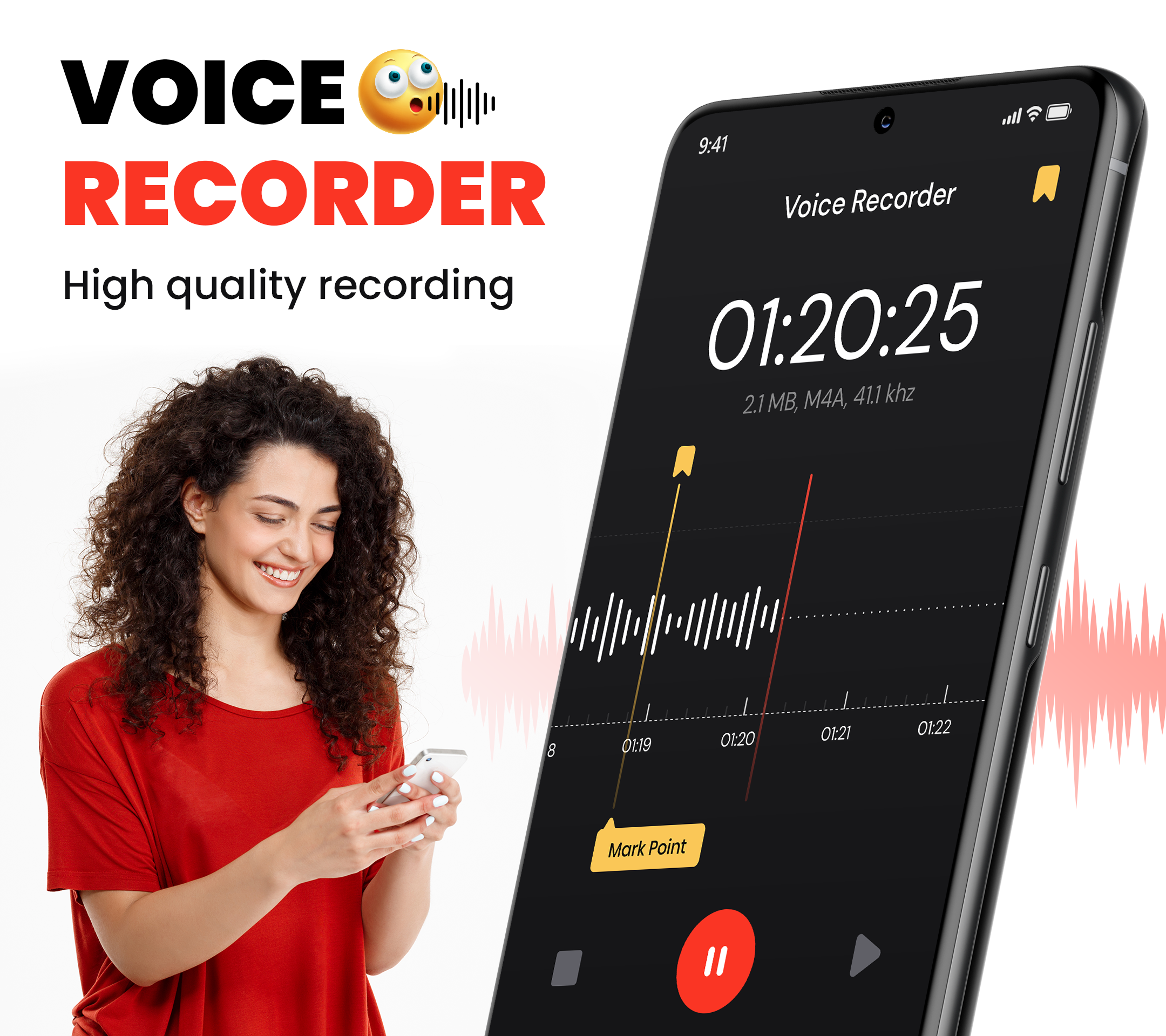 اسکرین شات 1 برنامه Voice Recorder