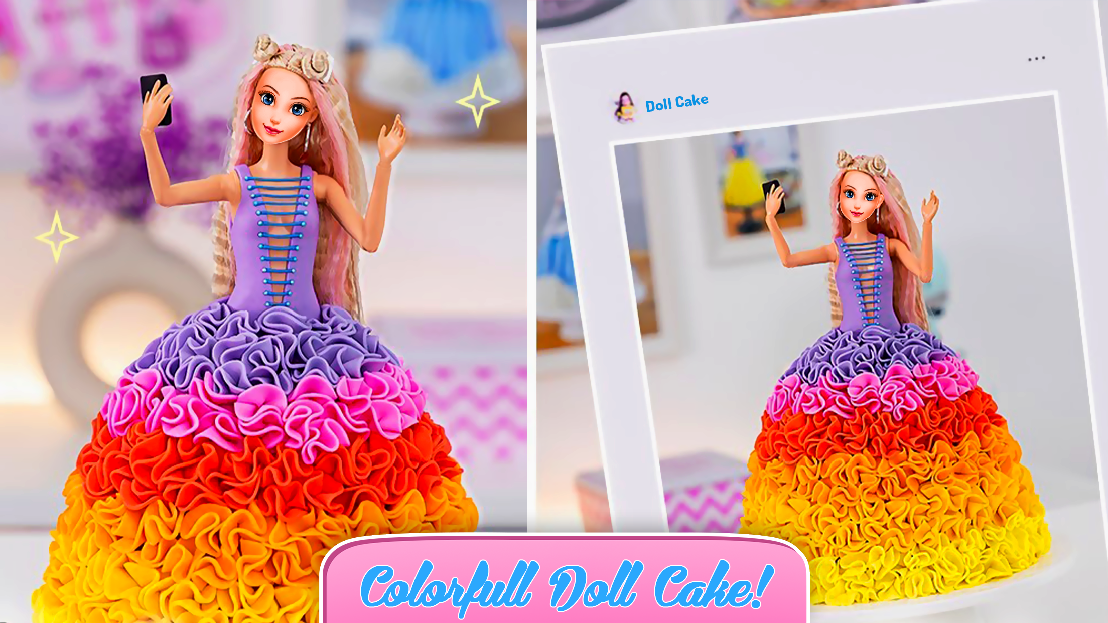 اسکرین شات 6 بازی Doll cake decorating Cake Game