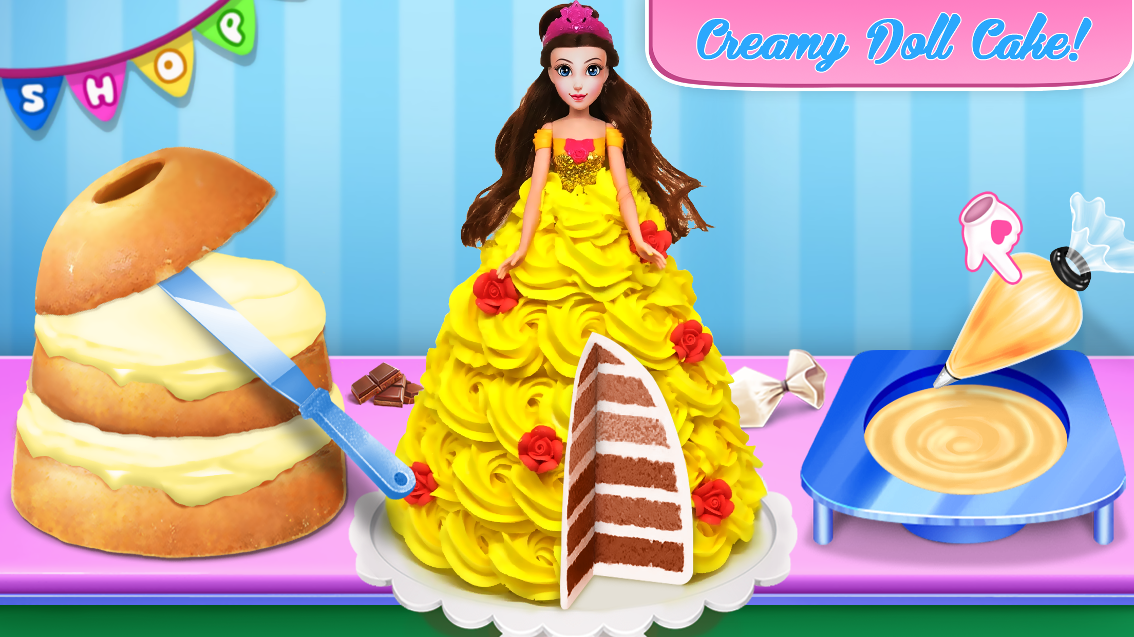 اسکرین شات 3 بازی Doll cake decorating Cake Game