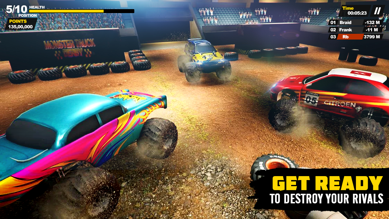 اسکرین شات 4 برنامه US Monster Truck Games Derby