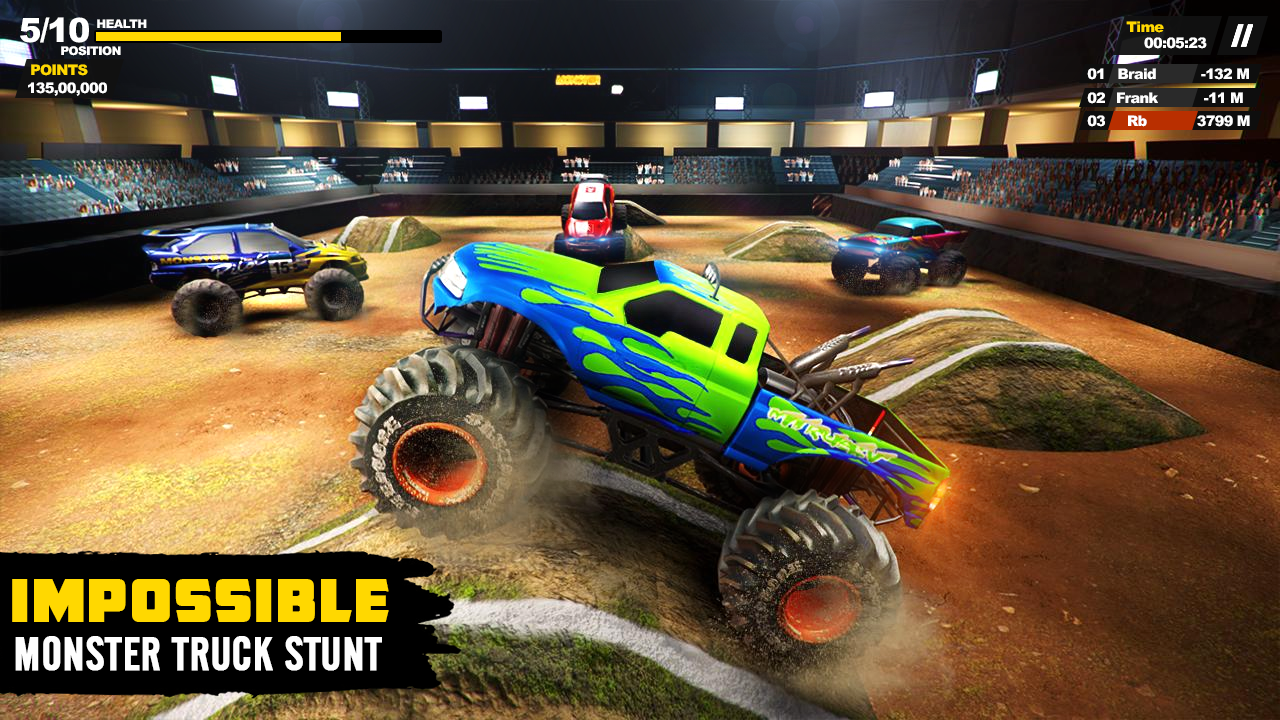 اسکرین شات 1 برنامه US Monster Truck Games Derby