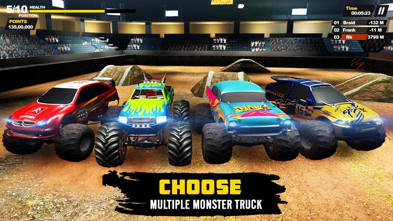 اسکرین شات 5 برنامه US Monster Truck Games Derby