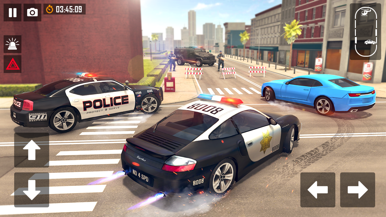 اسکرین شات 2 برنامه Car Chase 3D: Police Car Game