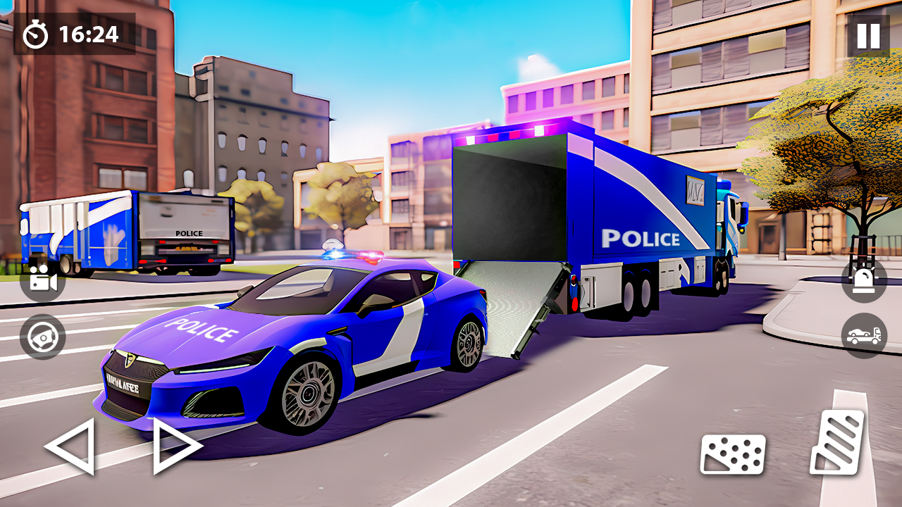 اسکرین شات 3 برنامه US Police Car Transporter Game
