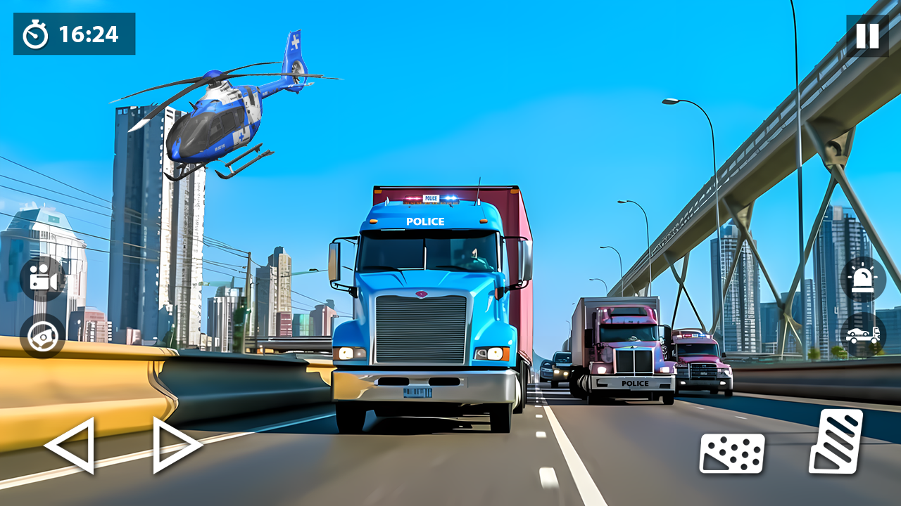 اسکرین شات 7 برنامه US Police Car Transporter Game