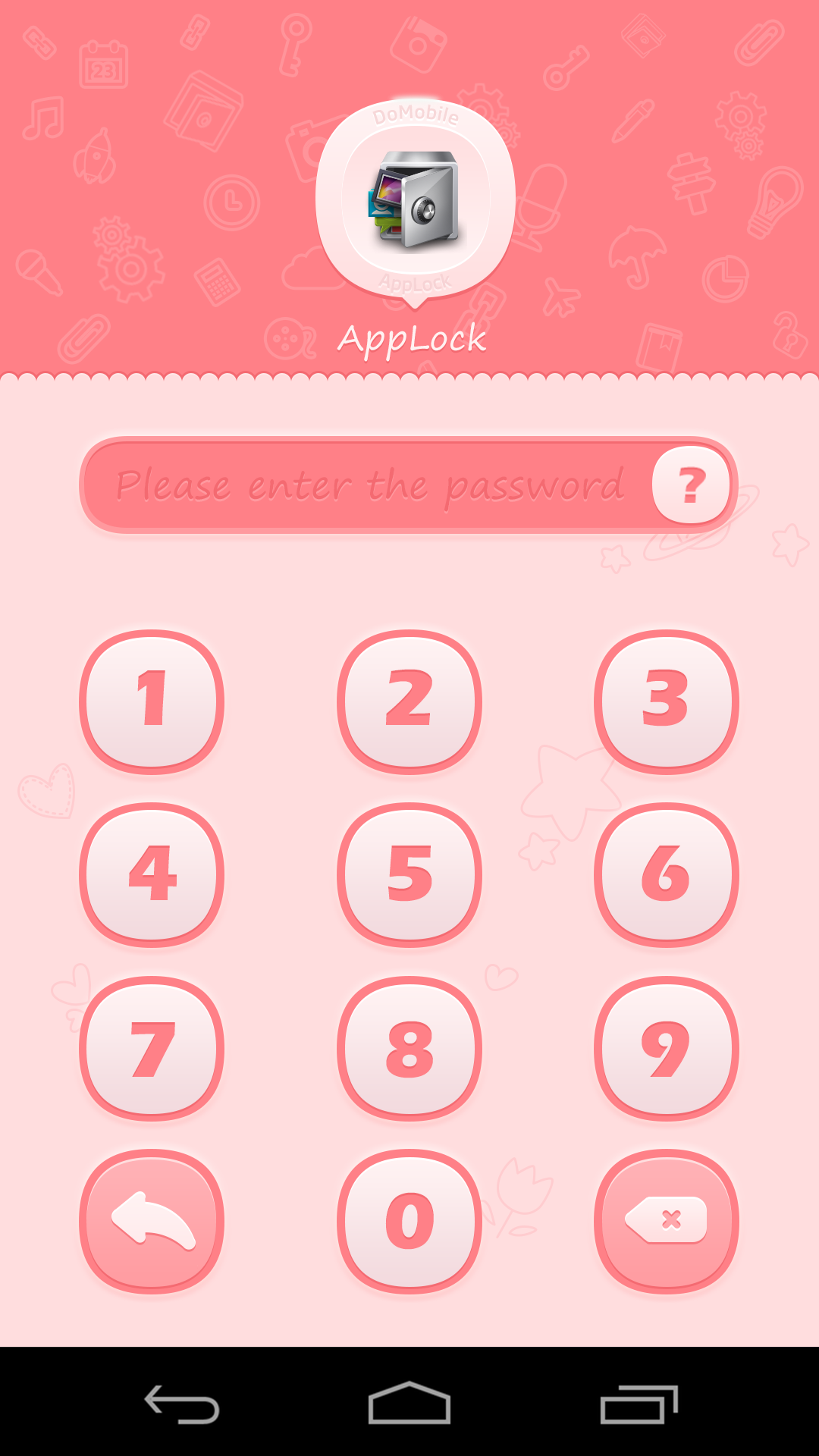 اسکرین شات 2 برنامه AppLock Theme Pink