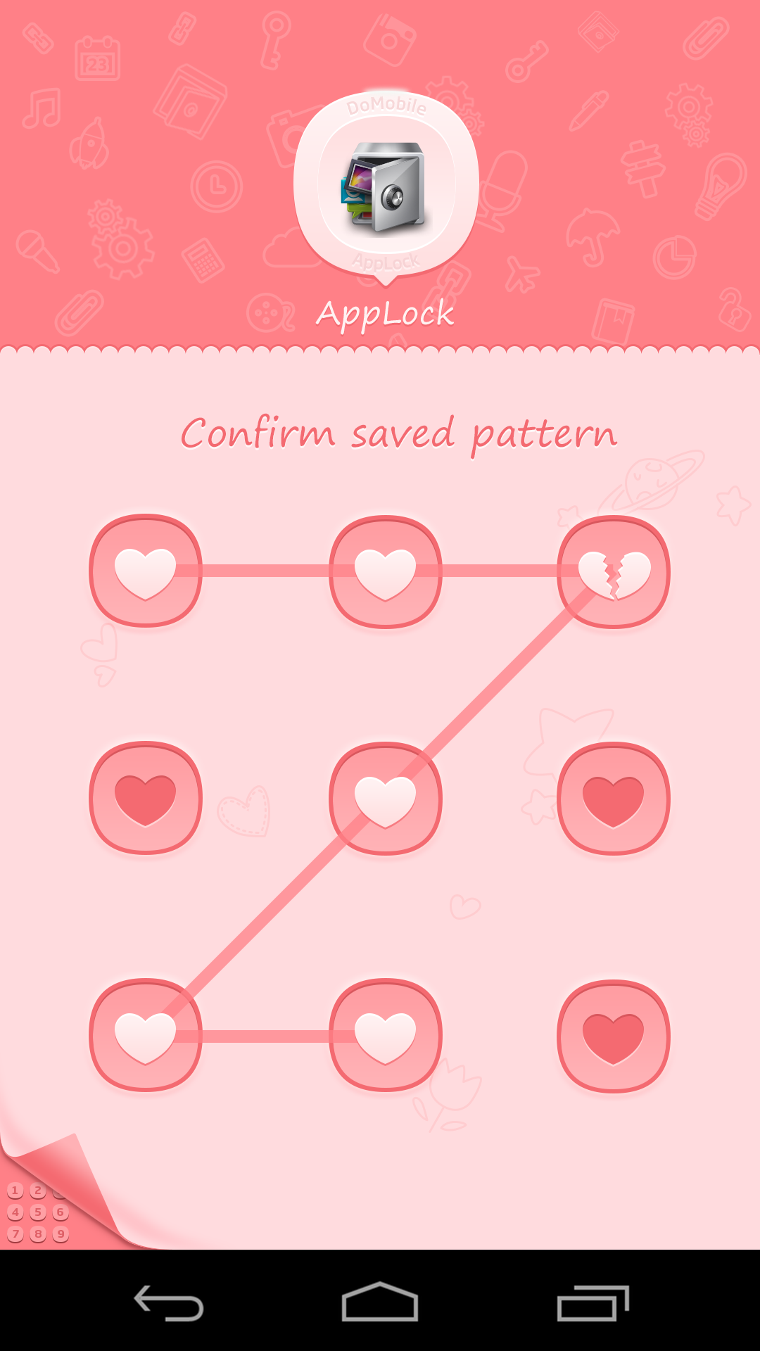 اسکرین شات 1 برنامه AppLock Theme Pink