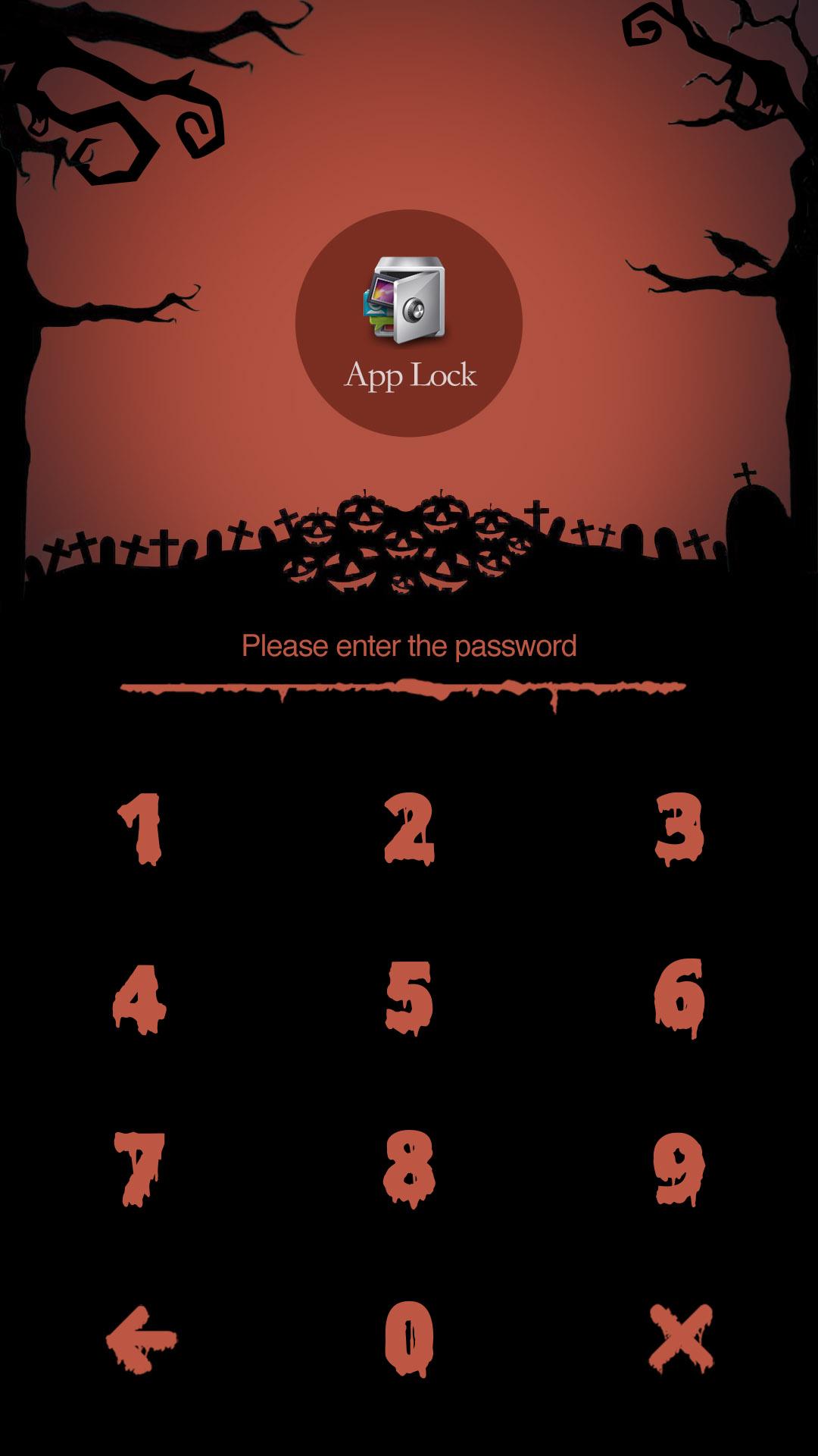 اسکرین شات 1 برنامه AppLock Theme Halloween