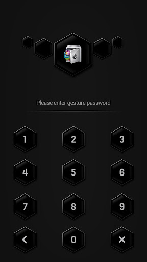 اسکرین شات 2 برنامه AppLock Theme Black