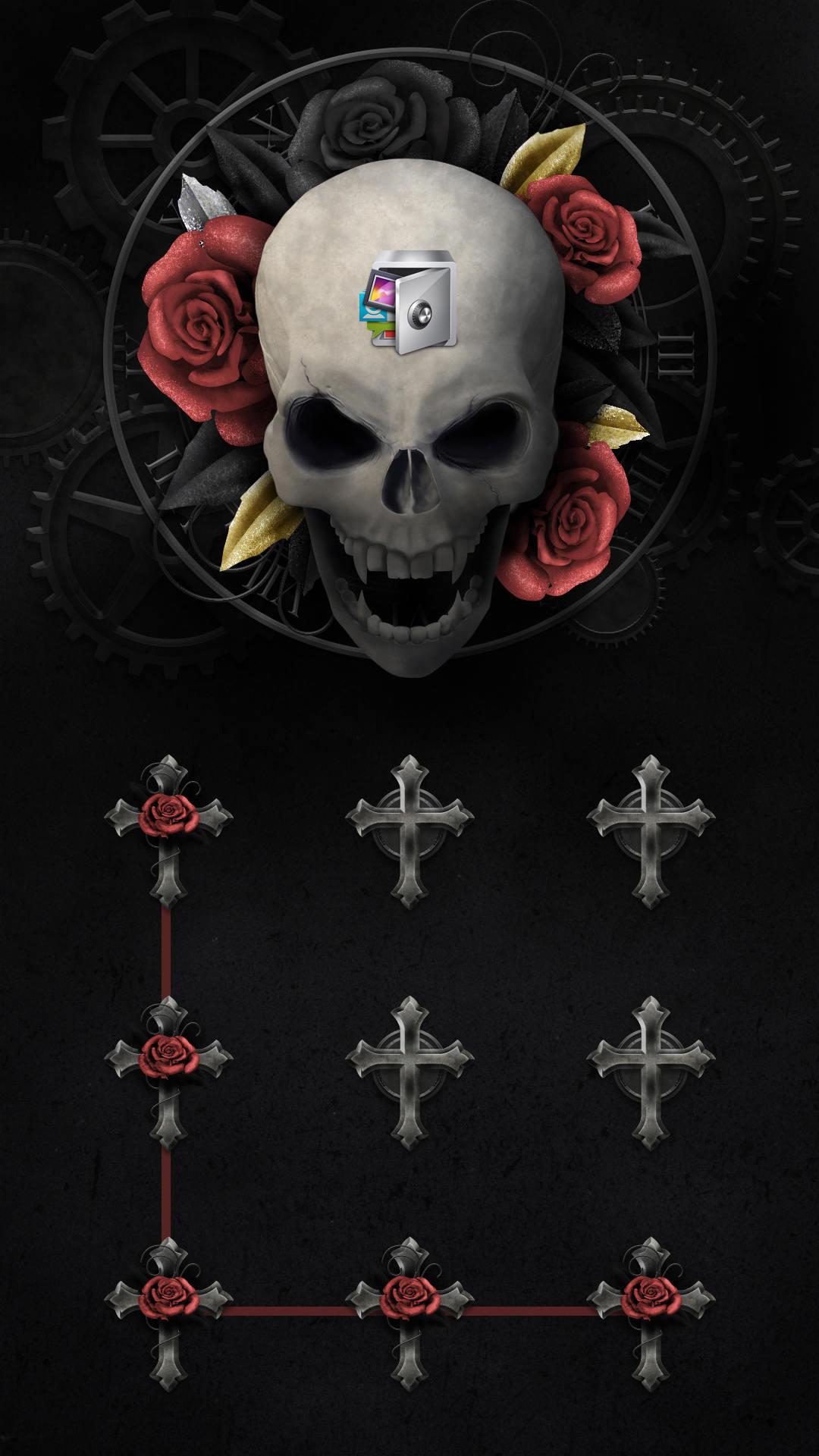 اسکرین شات 1 برنامه AppLock Theme Death Skeleton