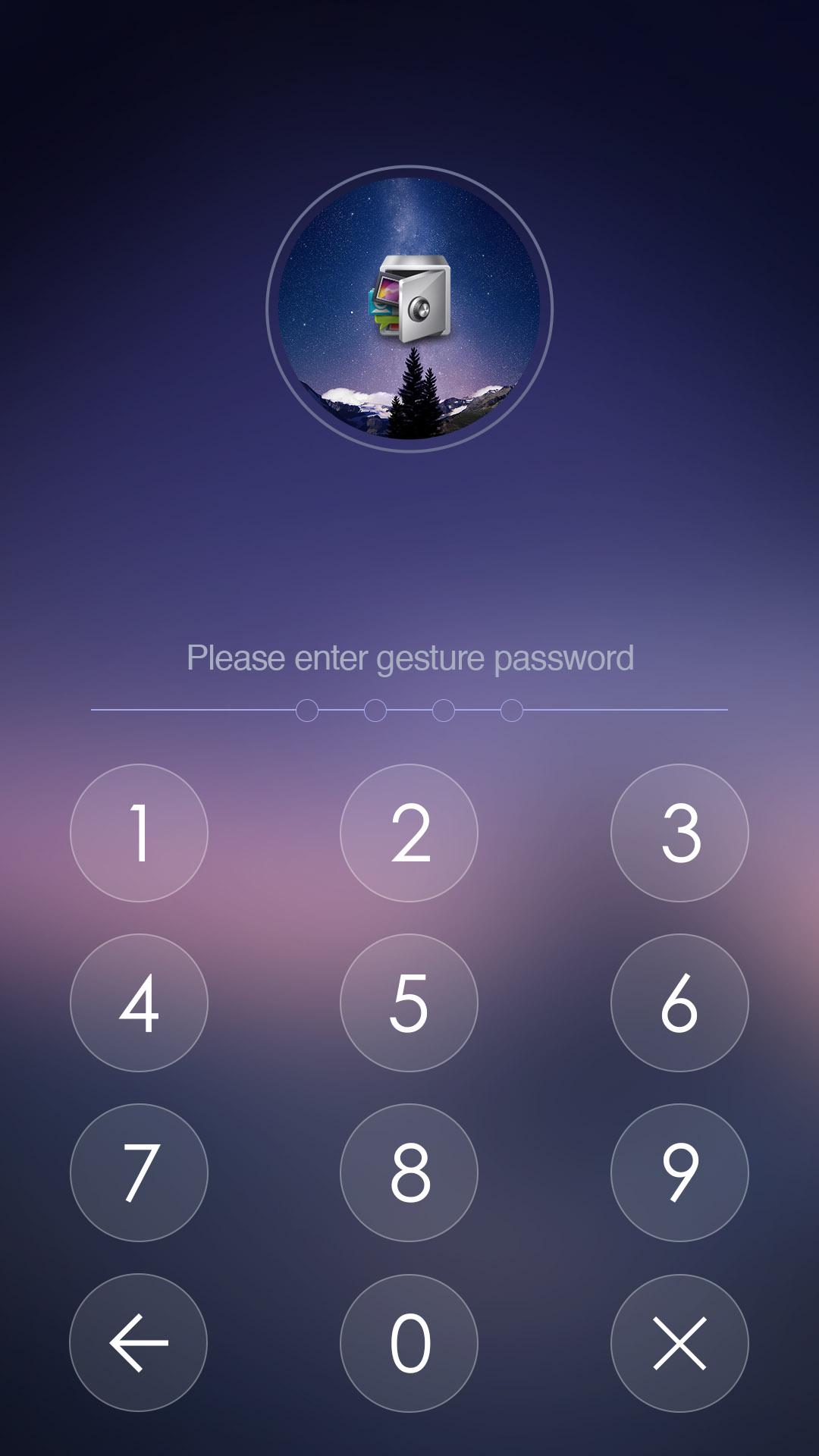 اسکرین شات 1 برنامه AppLock Theme SilentNight