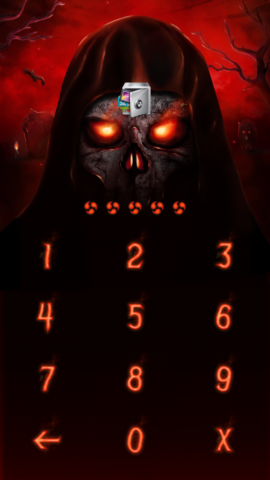 اسکرین شات 2 برنامه AppLock Live Theme Devil Eyes
