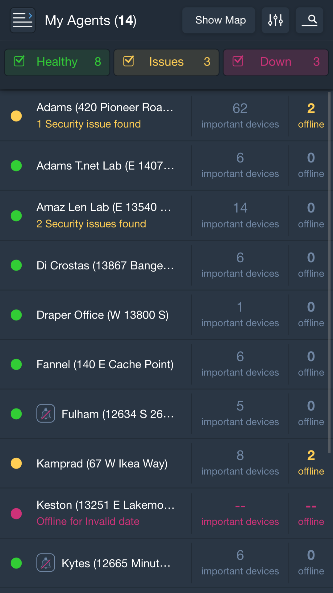 اسکرین شات 1 برنامه Domotz Pro: Network Monitoring