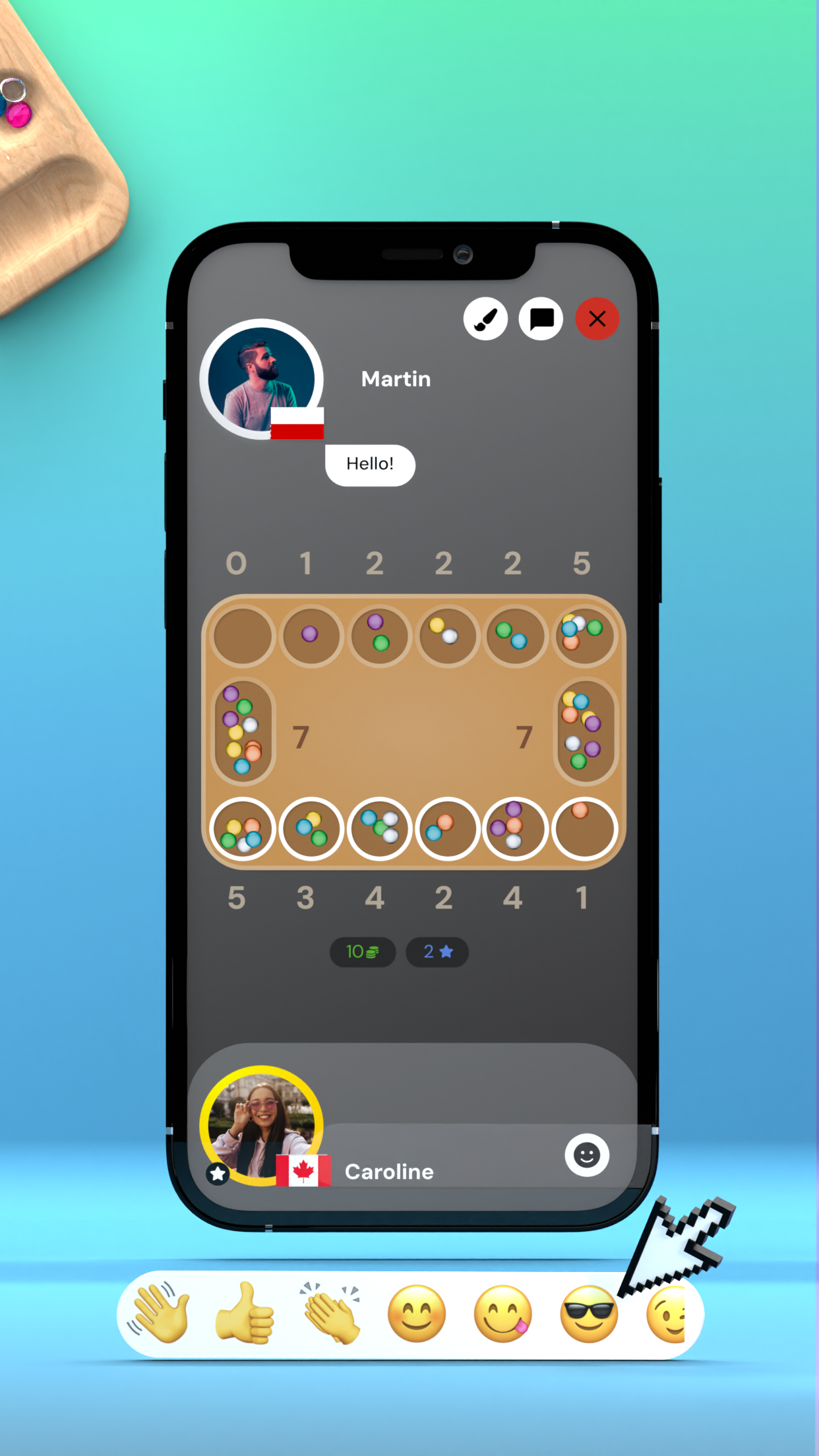 اسکرین شات 2 بازی Mancala Online - Congklak