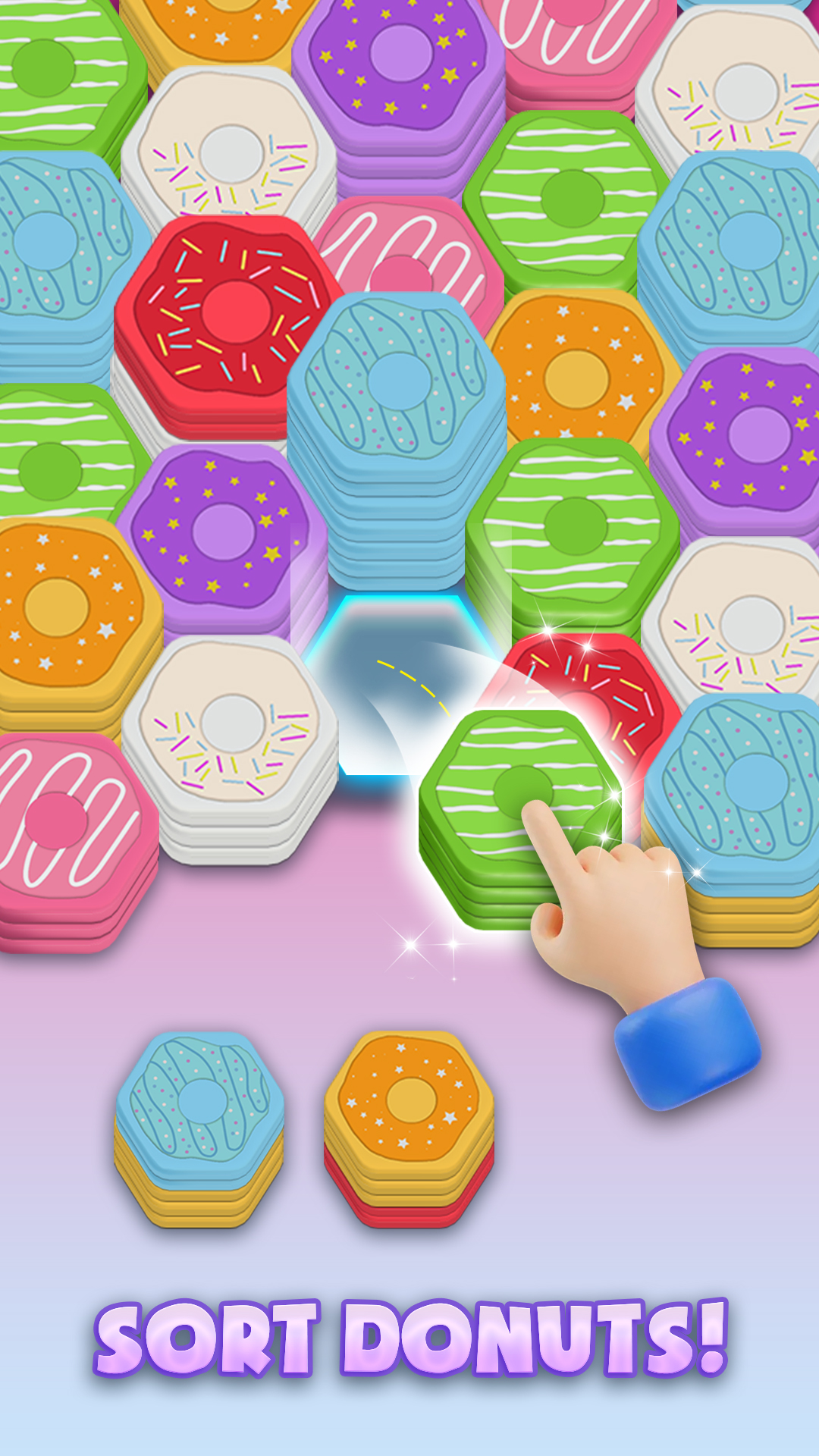 اسکرین شات 1 بازی Donut Stack Sort