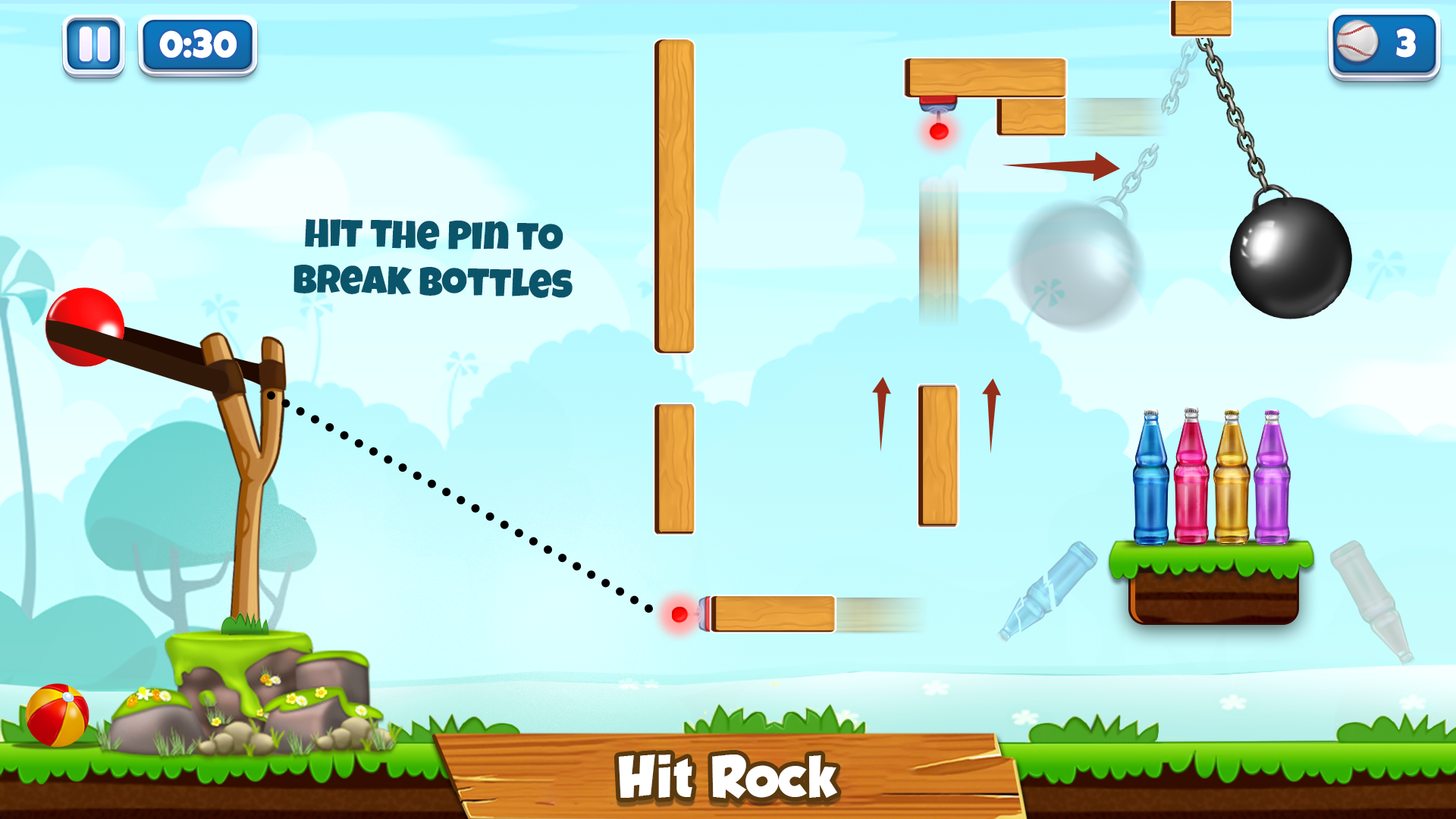 اسکرین شات 3 بازی Bottle Shooter Slingshot Game
