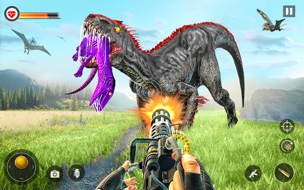 اسکرین شات 3 برنامه Dino Hunter 3D - Hunting Games