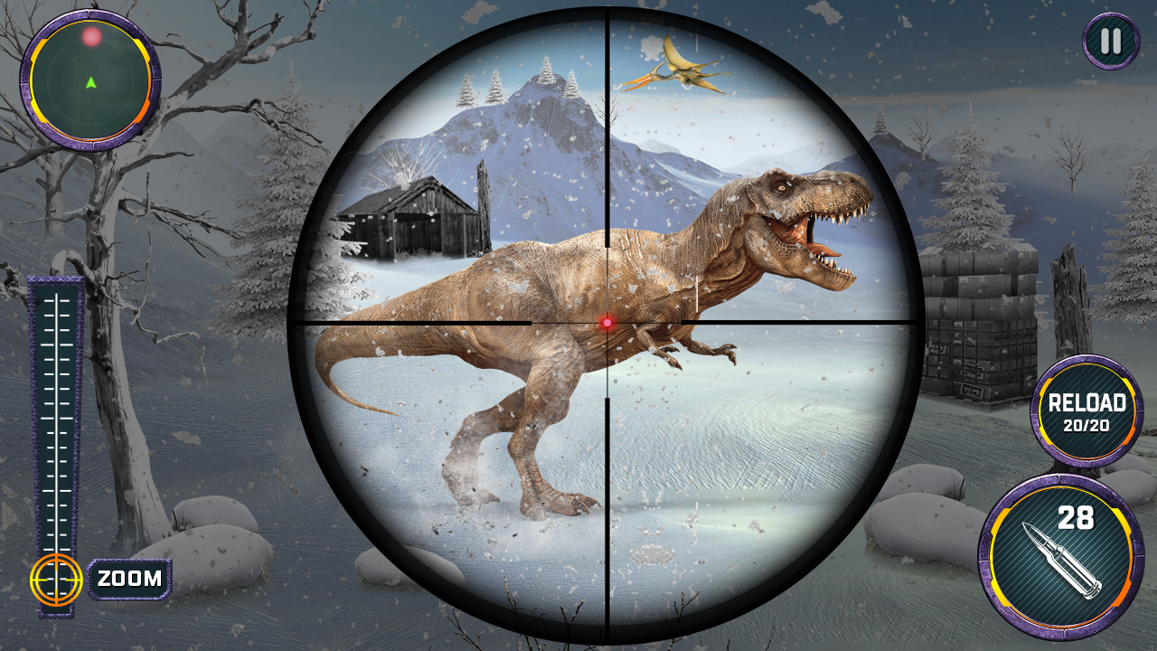 اسکرین شات 1 برنامه Dino Hunter 3D - Hunting Games