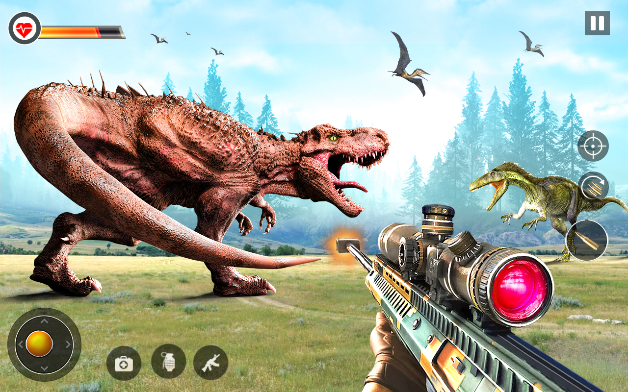 اسکرین شات 5 برنامه Dino Hunter 3D - Hunting Games