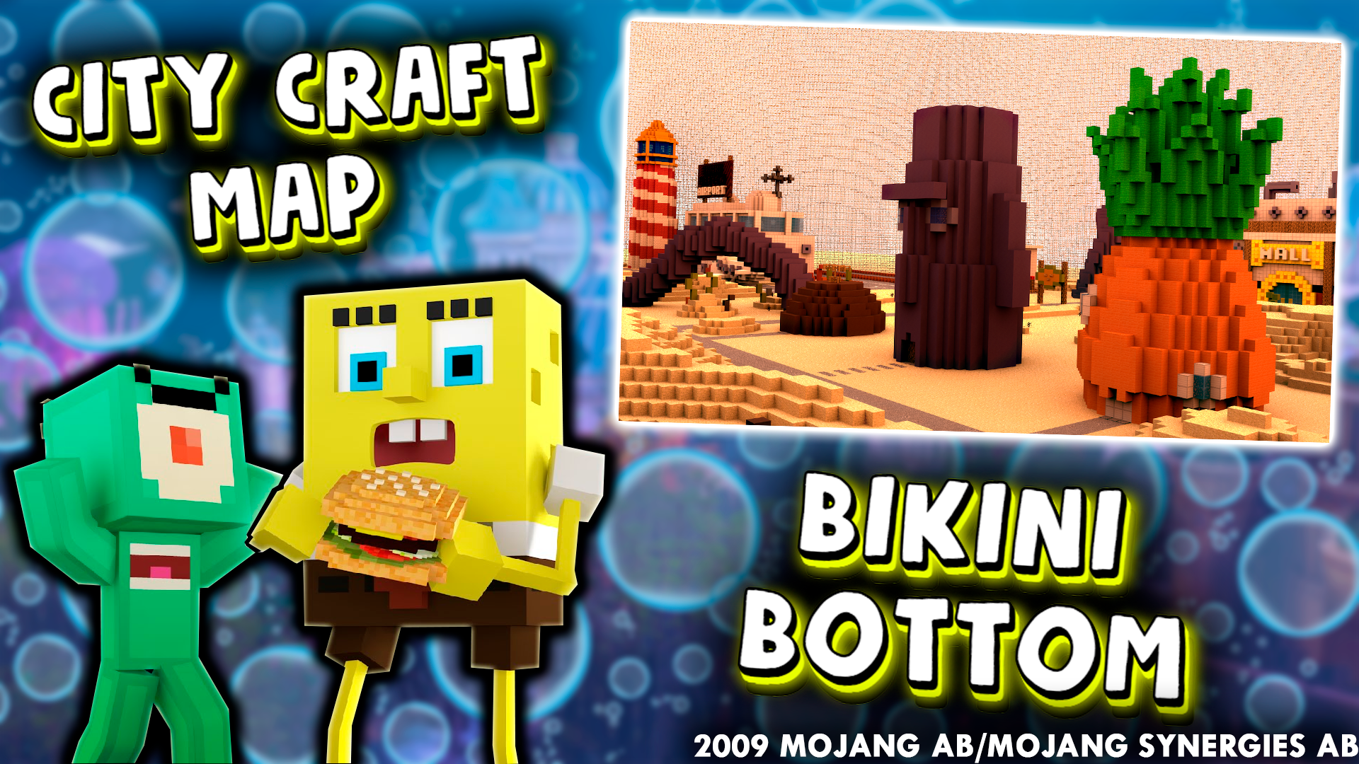 اسکرین شات 2 بازی Bikini Bottom City Craft Map