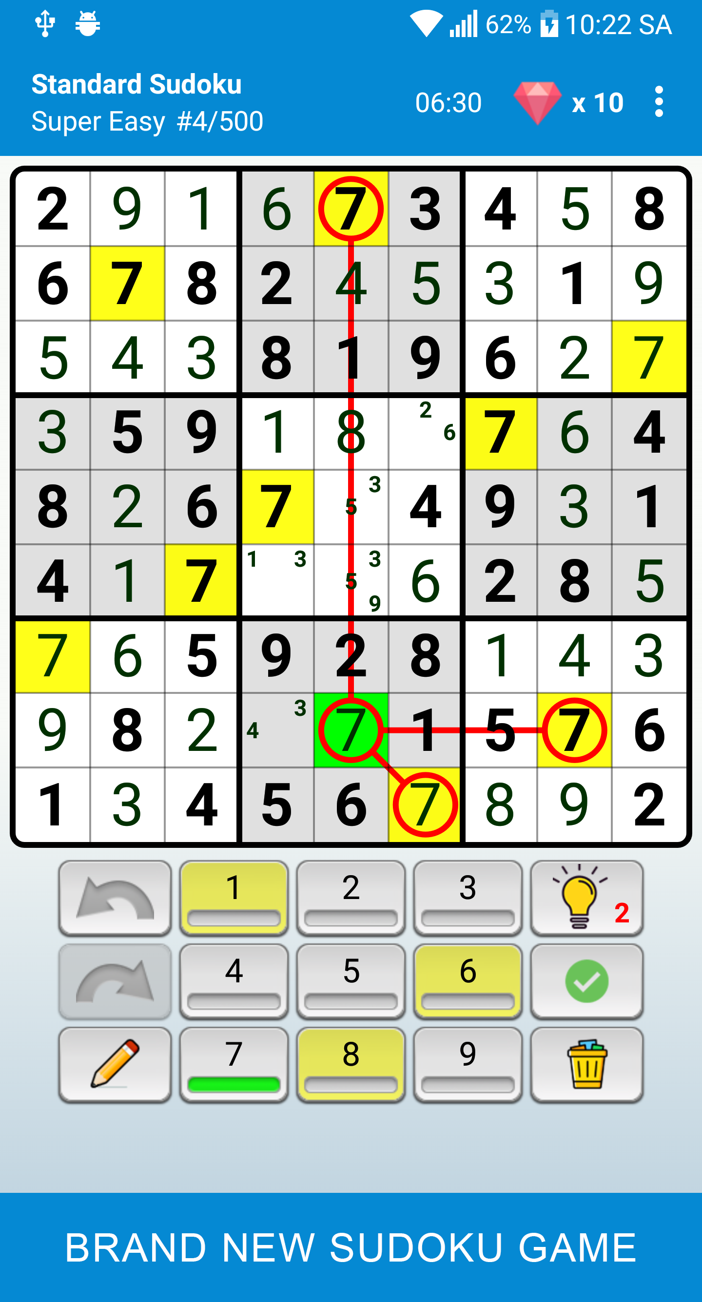 اسکرین شات 1 بازی Sudoku - Classic Puzzle Game