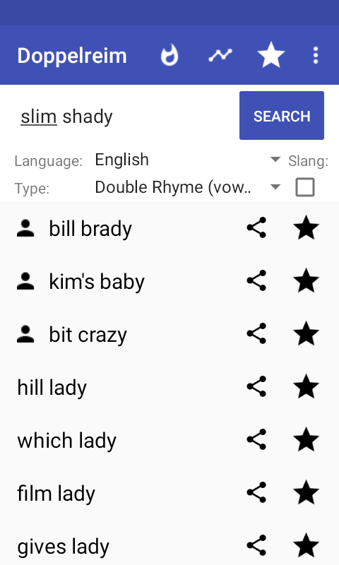 اسکرین شات 1 برنامه Rhymes for Rap (Multisyllabic)