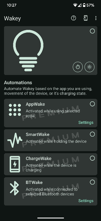 اسکرین شات 3 برنامه Wakey: Keep Screen On