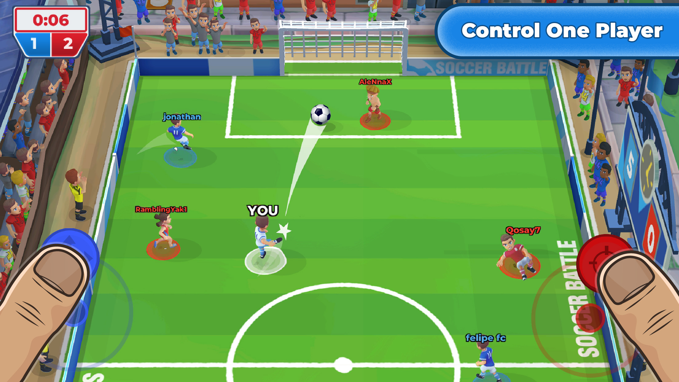 اسکرین شات 1 بازی Soccer Battle -  PvP Football