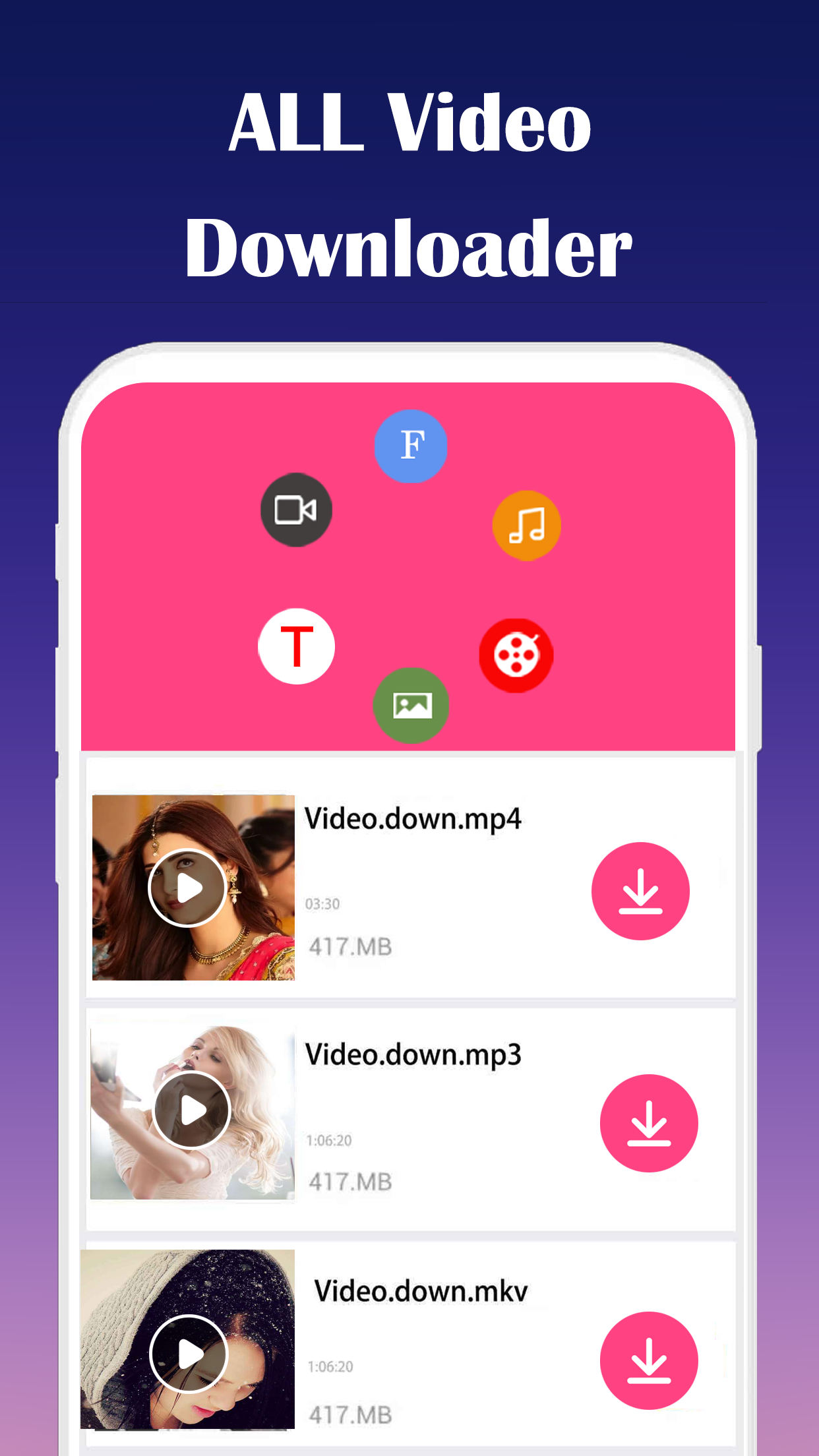 اسکرین شات 1 برنامه All Video Downloader