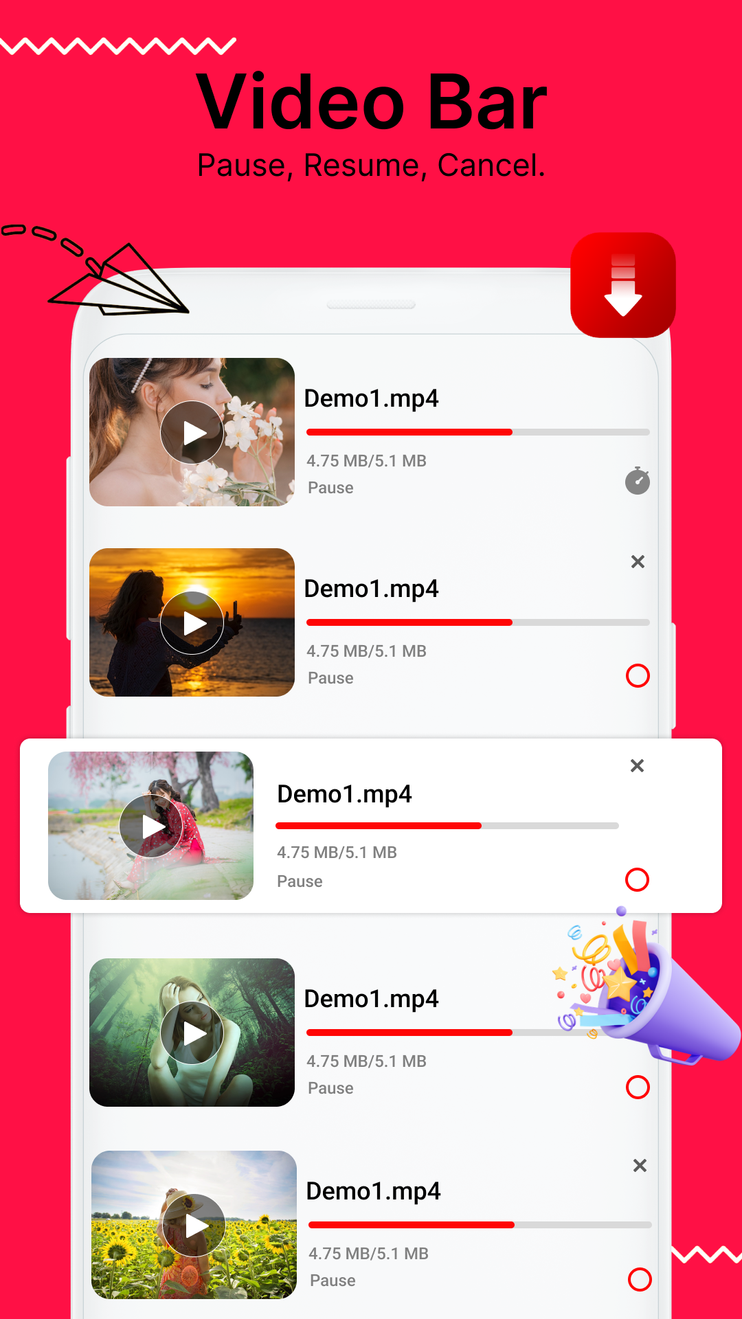 اسکرین شات 4 برنامه All Downloader HD Video Movies