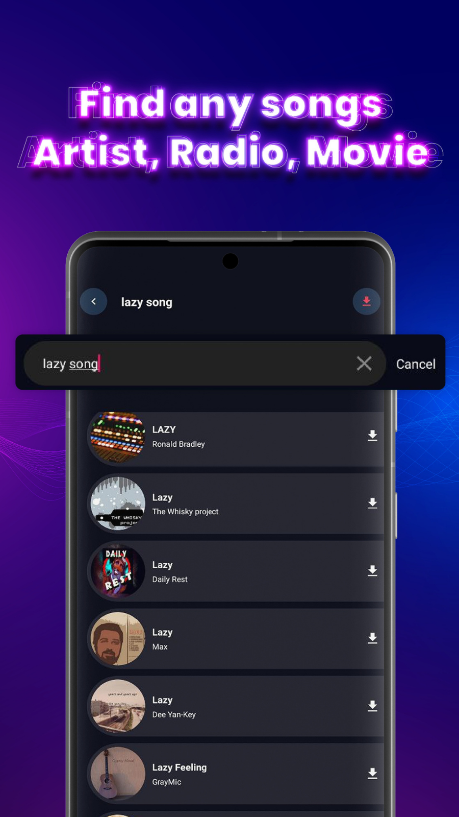 اسکرین شات 4 برنامه Music Downloader & MP3 Player