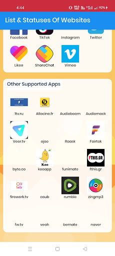 اسکرین شات 4 برنامه VidMate _ Social Video Downloder