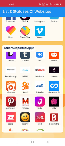 اسکرین شات 3 برنامه VidMate _ Social Video Downloder