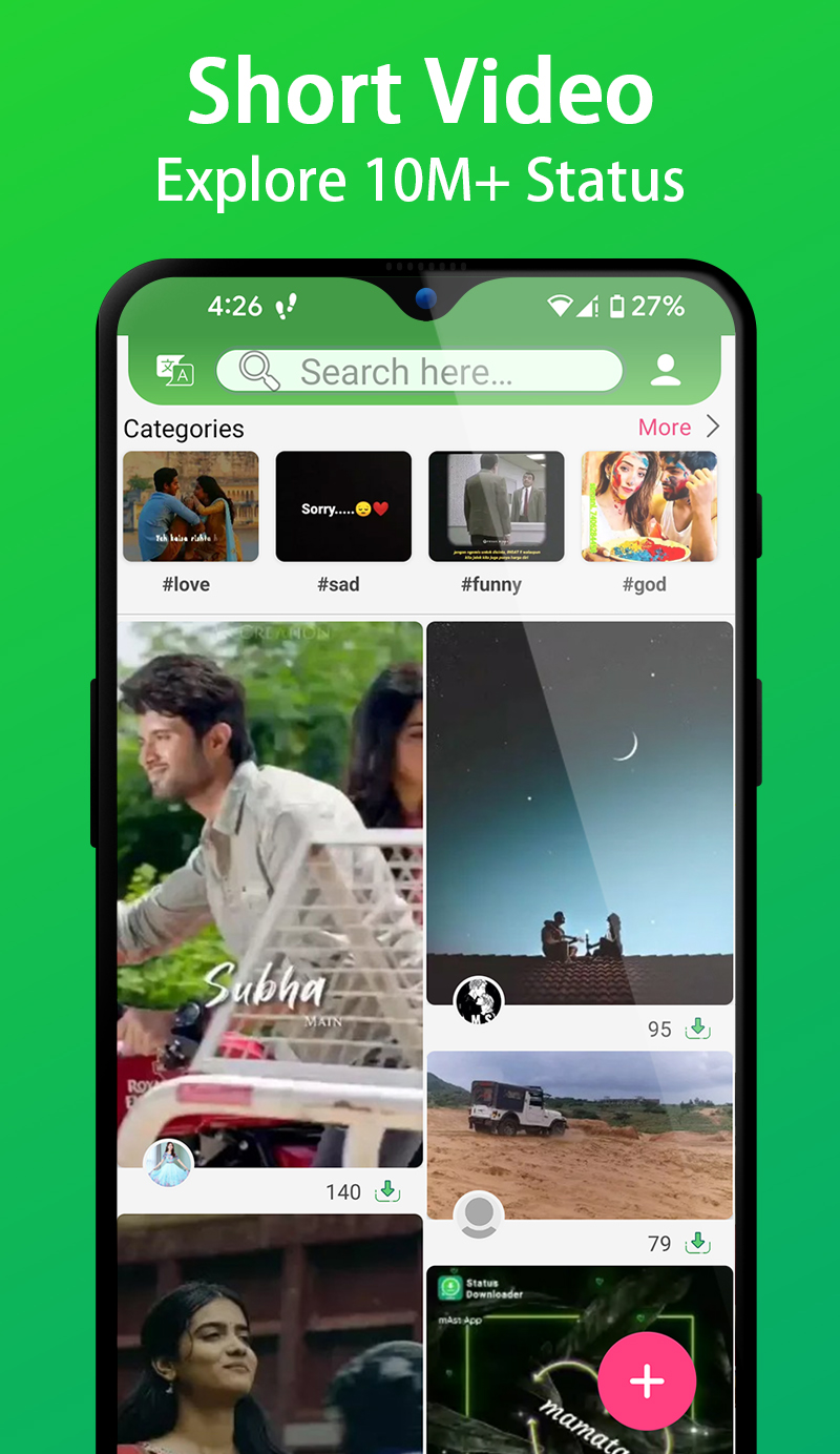اسکرین شات 4 برنامه Status Saver - Video Download