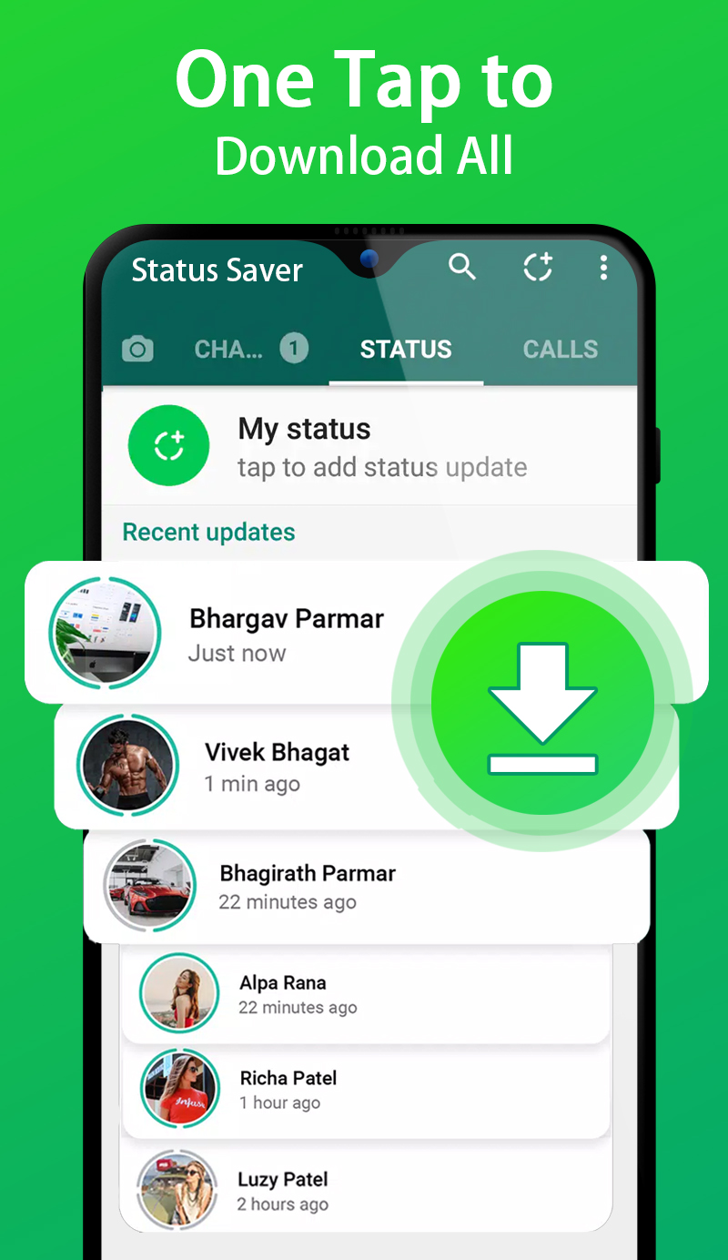 اسکرین شات 2 برنامه Status Saver - Video Download