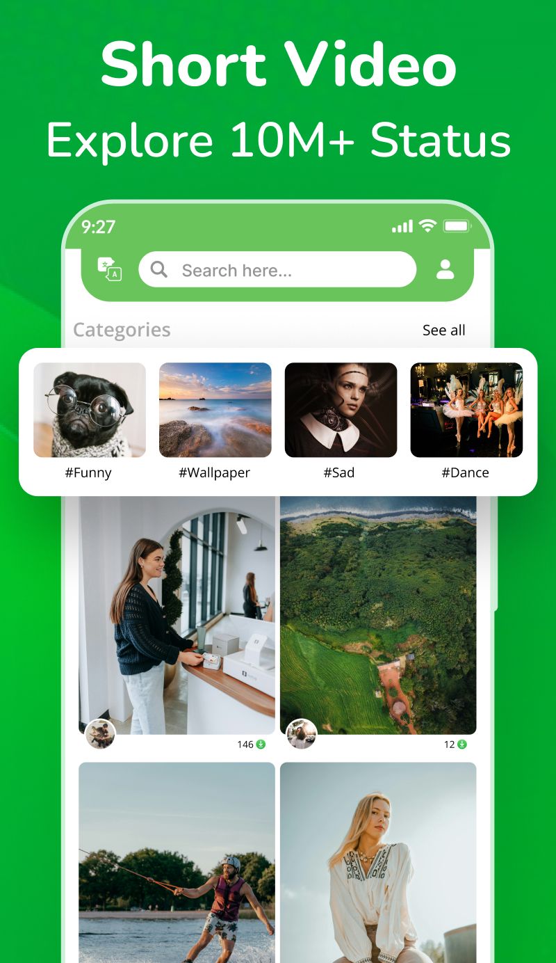 اسکرین شات 4 برنامه Status Saver - Video Download