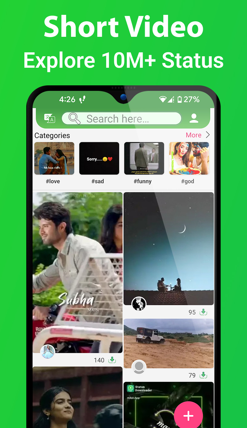 اسکرین شات 3 برنامه Status Saver - Video Download