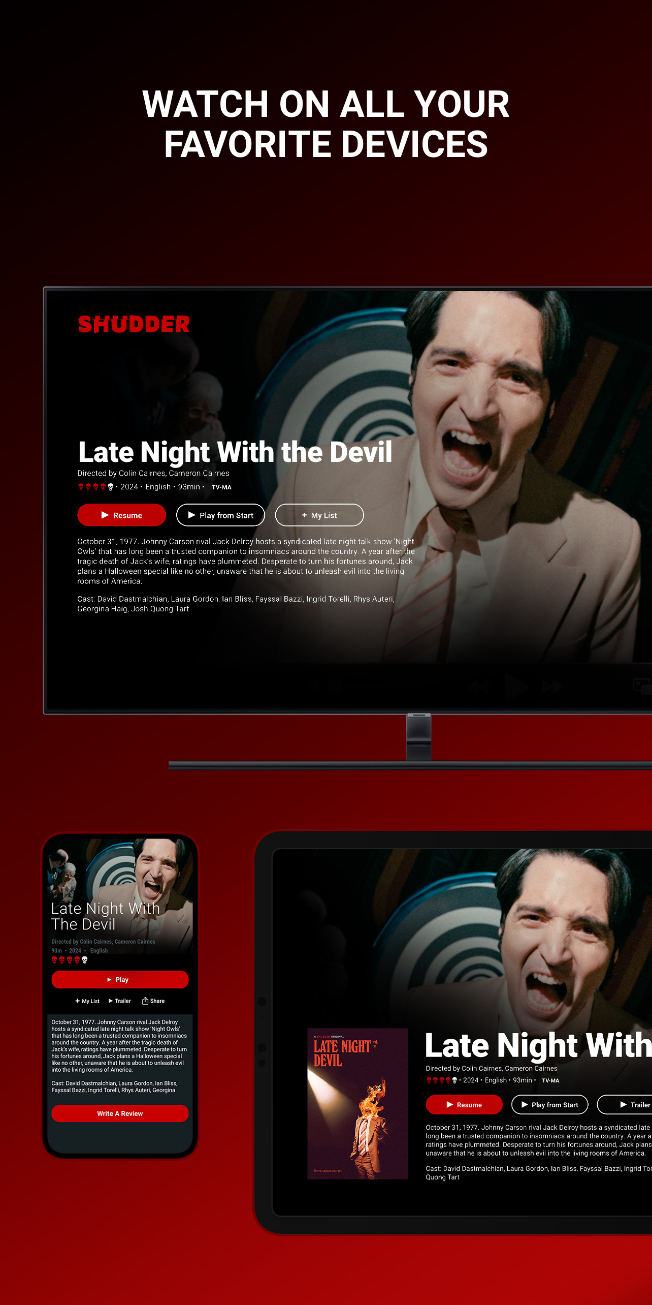 اسکرین شات 6 برنامه Shudder: Horror & Thrillers