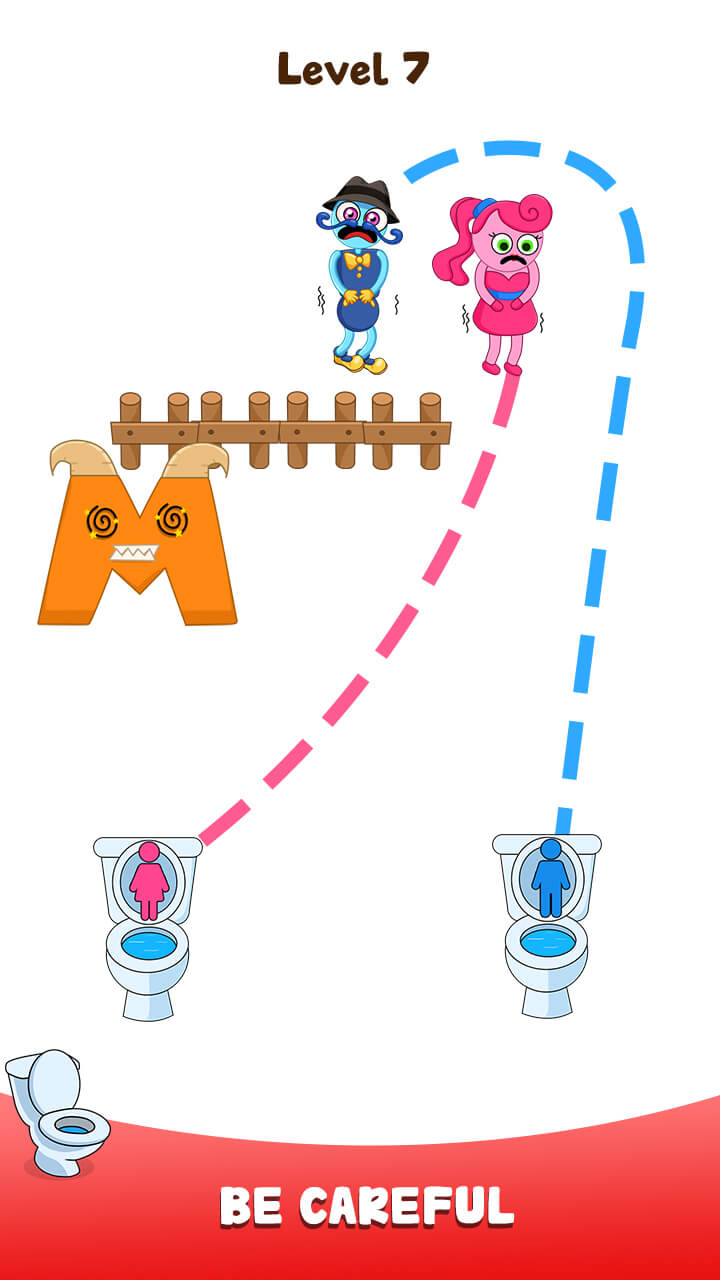 اسکرین شات 4 بازی Path To Toilet: Draw To Line