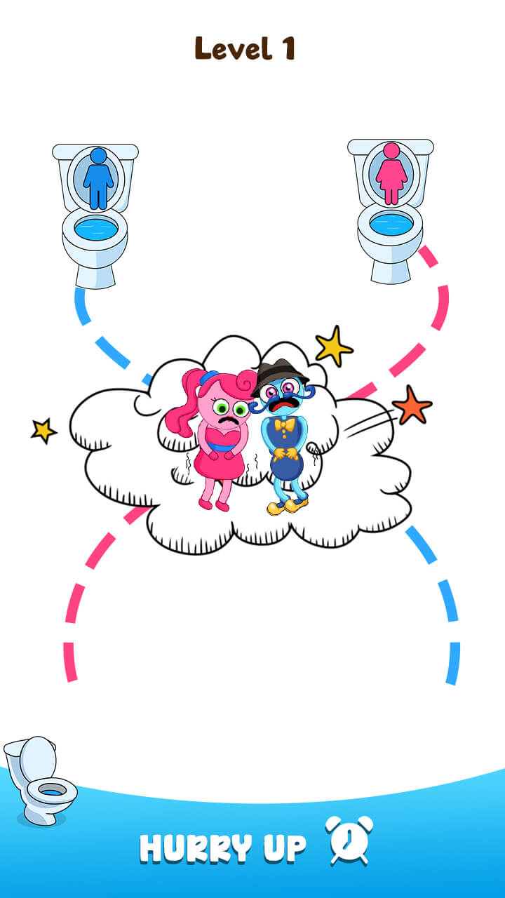 اسکرین شات 1 بازی Path To Toilet: Draw To Line