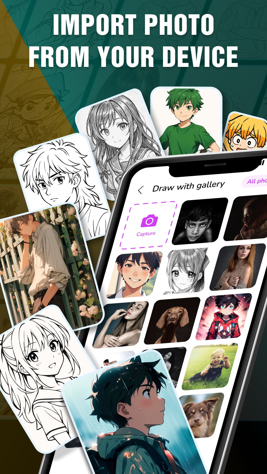 اسکرین شات 5 برنامه Draw Anime: AR Drawing Sketch