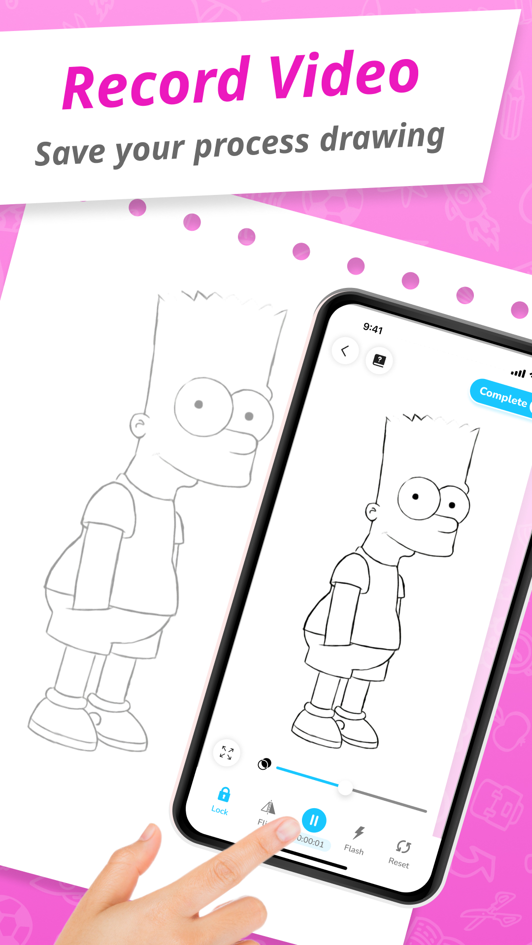 اسکرین شات 5 برنامه Draw Cartoon - AR Drawing App
