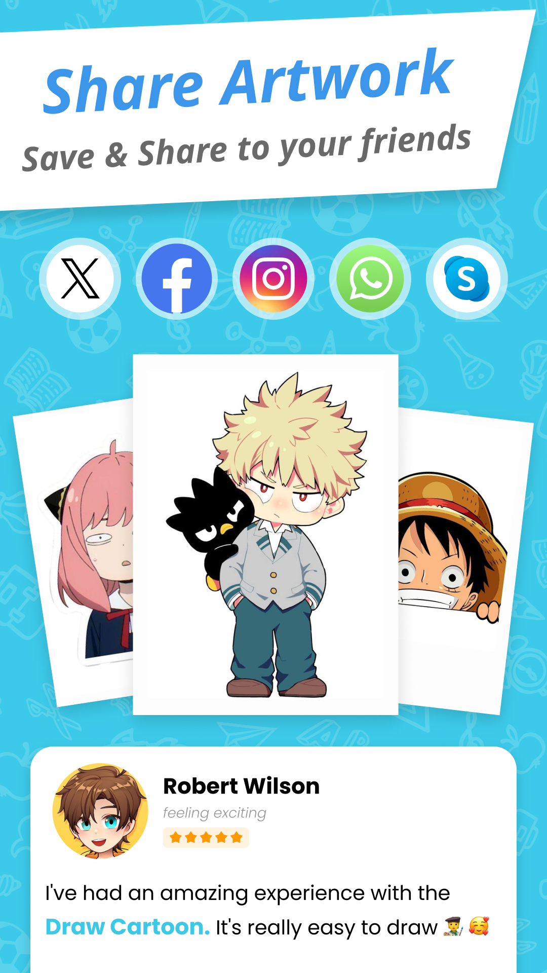 اسکرین شات 6 برنامه Draw Cartoon - AR Drawing App