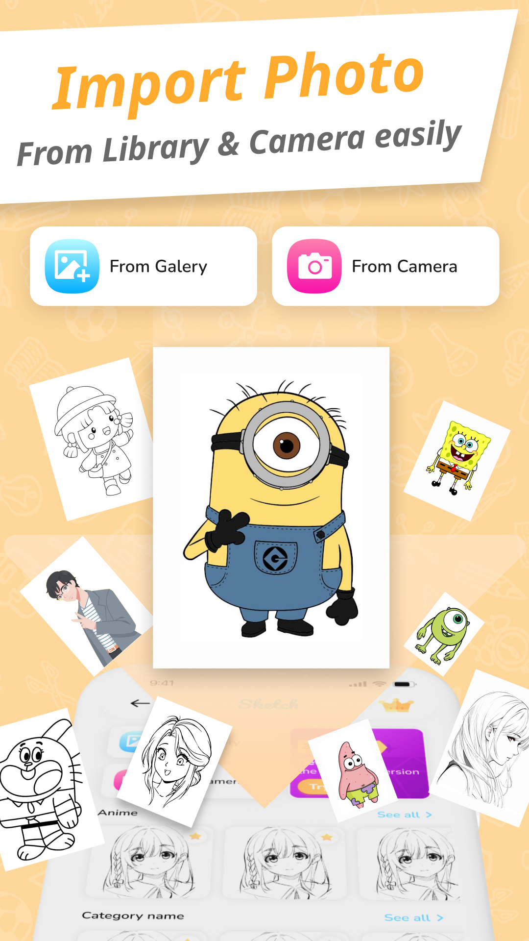 اسکرین شات 4 برنامه Draw Cartoon - AR Drawing App