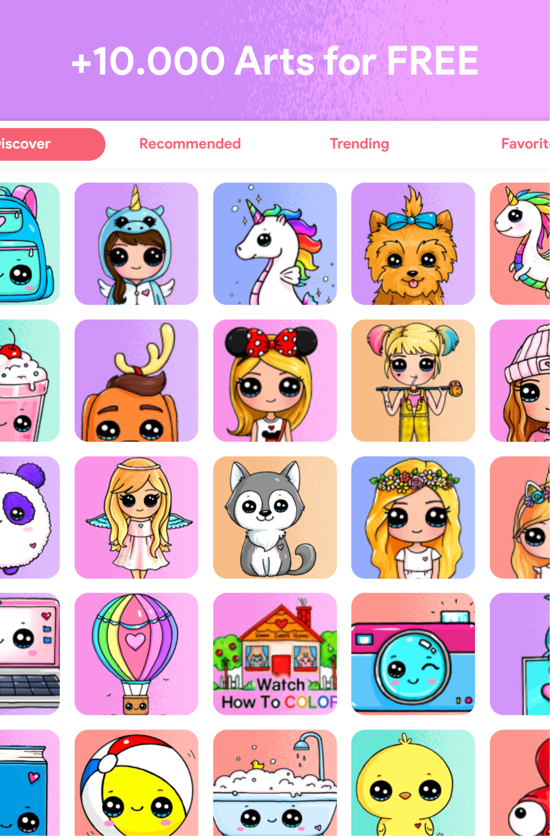 اسکرین شات 1 برنامه DrawCutie - Draw Cute Girls