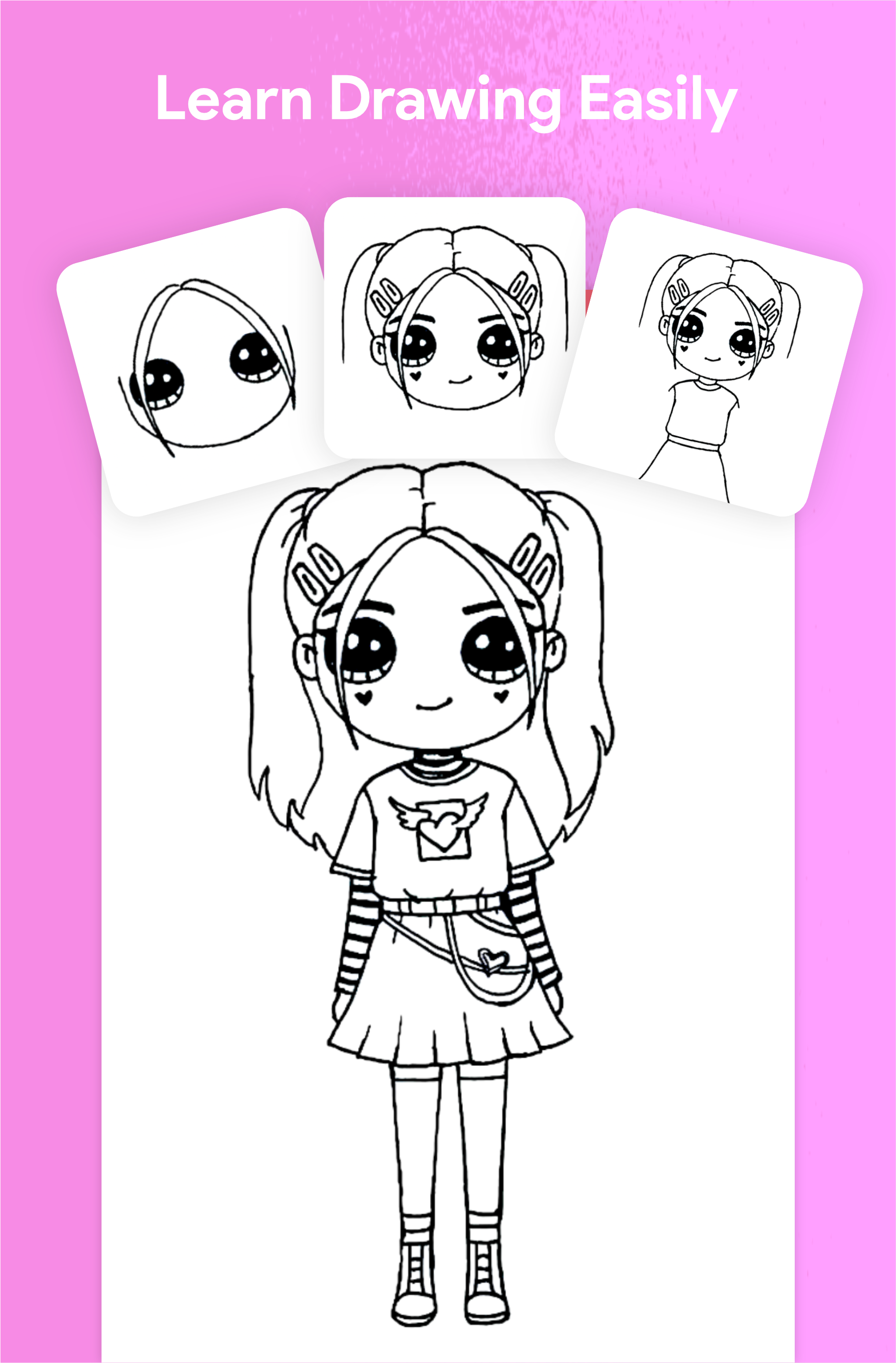 اسکرین شات 4 برنامه DrawCutie - Draw Cute Girls