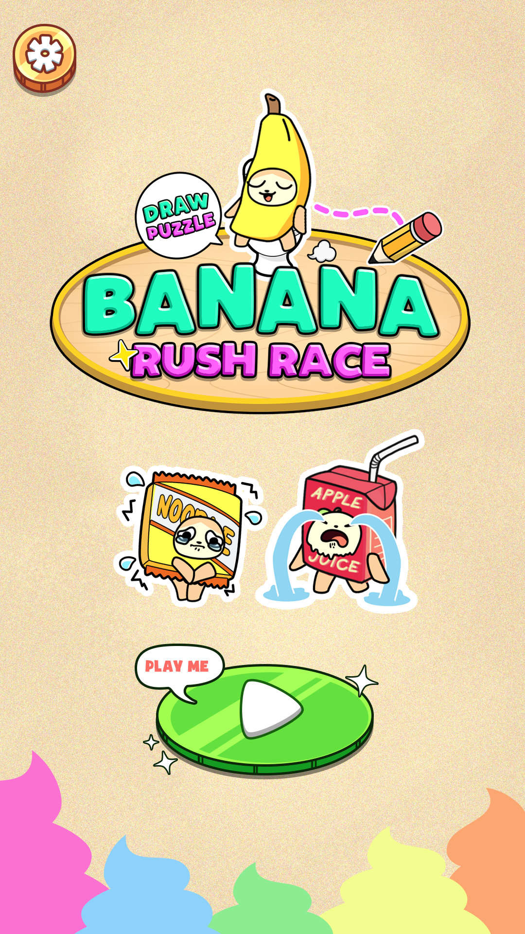 اسکرین شات 1 بازی Banana Rush Race: Draw Puzzle